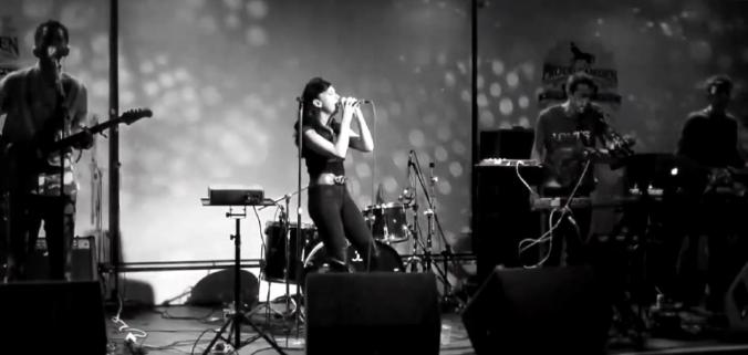 Scene, L-to-R: Aaron Brown, Tallulah Bardens, Sam Bardens, Alessandro Sallis.